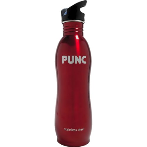 Punc Stainless Steel Curved Bottle - Red (1000 ml)