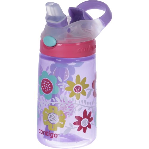Contigo Gizmo Flip Autospout Water Bottle - 420 ml (Flowers)