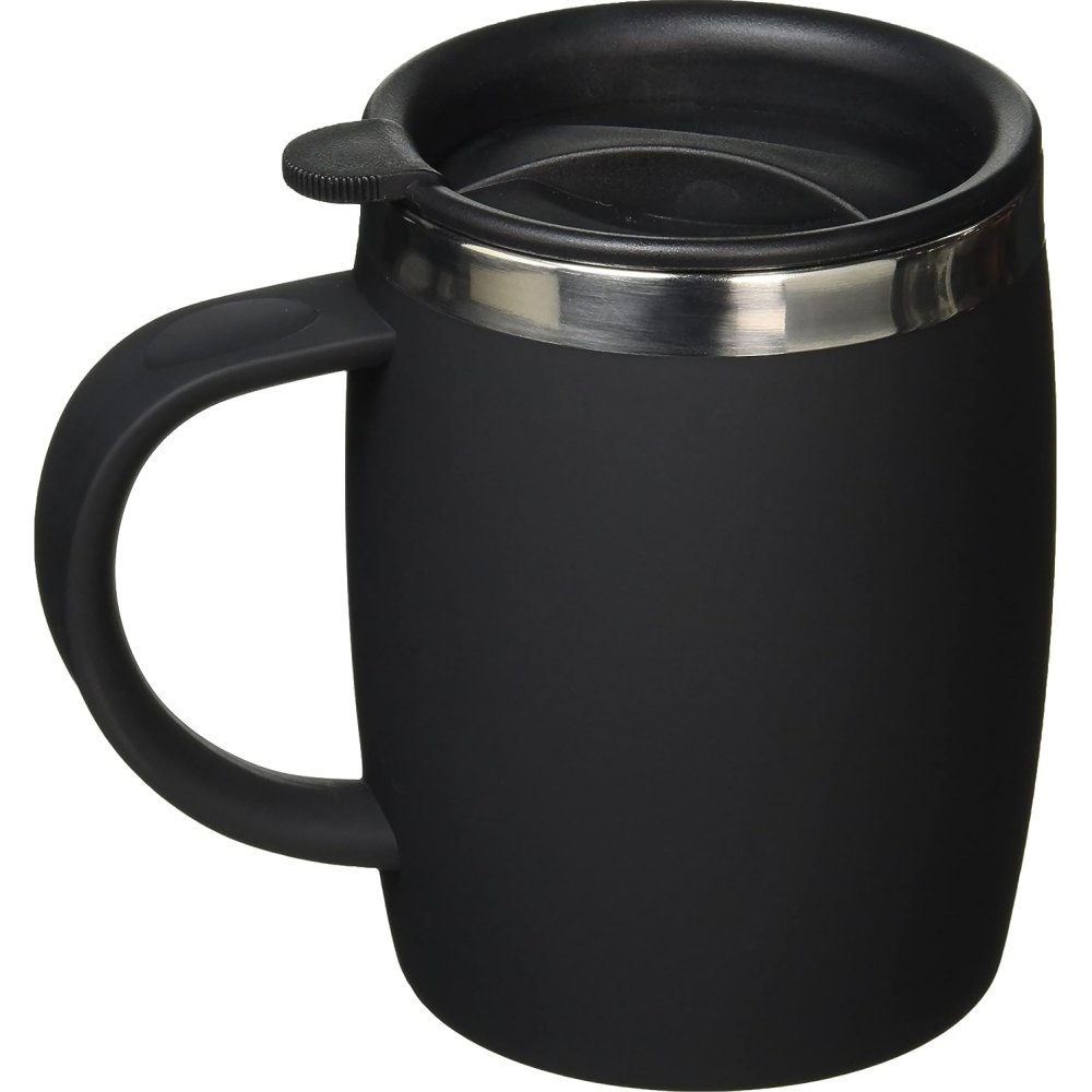 Thermos Thermocafe Soft Touch Desk Mug 450ml (Black) - Image 1
