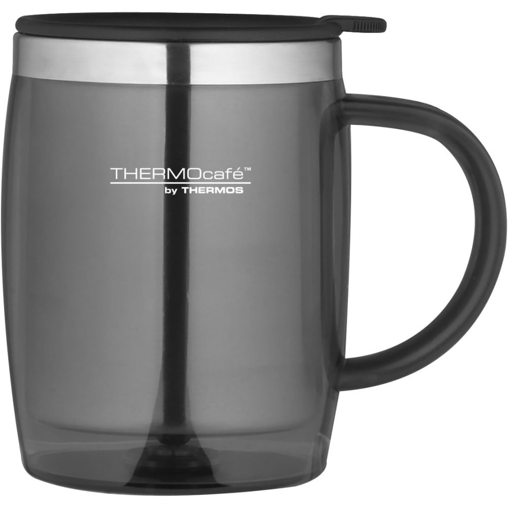 Thermos Thermocafe Translucent Desk Mug 450ml (Gun Metal)