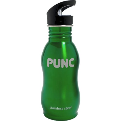 Punc Stainless Steel Curved Bottle - Green (500 ml)