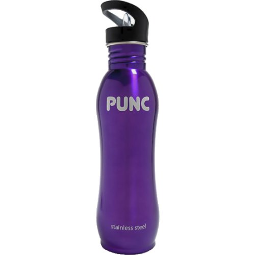Punc Stainless Steel Curved Bottle - Purple (750 ml)