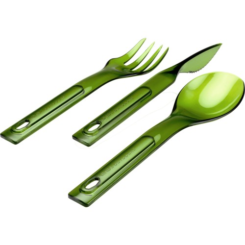 GSI Outdoors nForm Crossover Stacking Cutlery Set - Green (3 Piece)