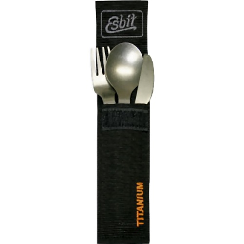 Esbit Titanium Cutlery Set with Pouch (3 piece)