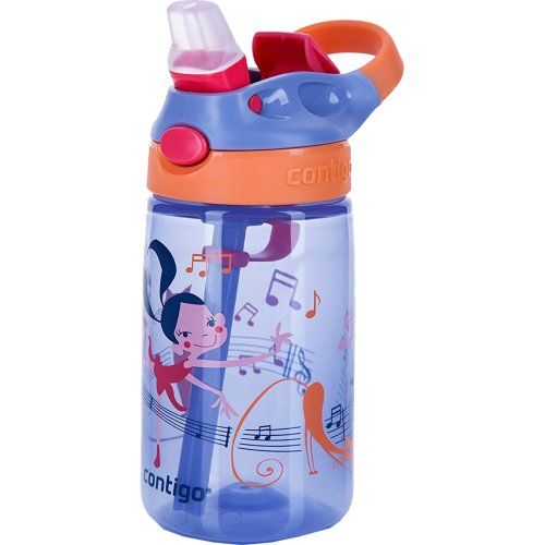 Contigo Kids Gizmo Flip Autospout Water Bottle - 420 ml (Lilac with Dancer)