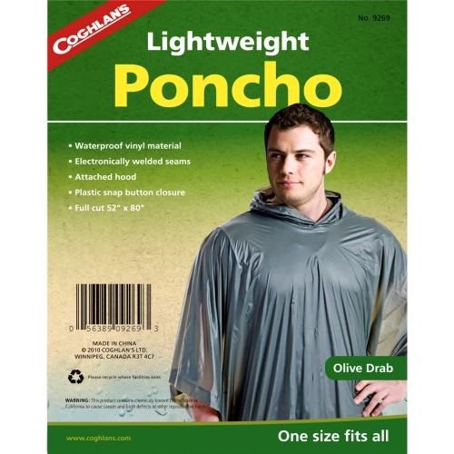 Coghlan's Lightweight Poncho Olive Drab