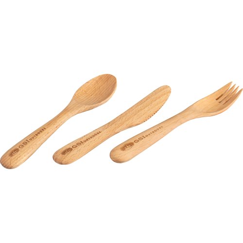 GSI Outdoors Rakau Wooden Cutlery 3 Piece Set