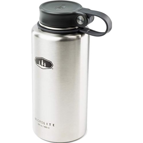 GSI Outdoors Microlite 1000 Twist Vacuum Bottle - 1000 ml (Brushed Silver)