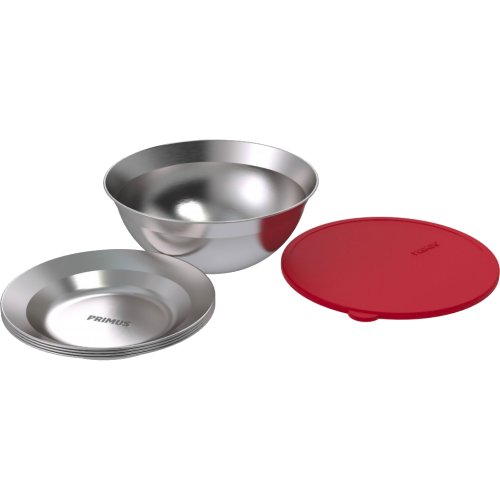 Primus CampFire Stainless Steel Serving Set (Bowl and 4 Plates)