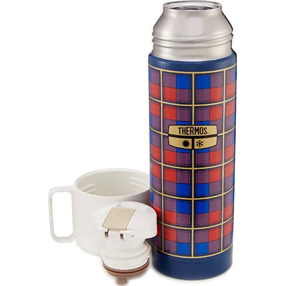 Preview Thermos The Revival Flask 500ml (Blue Tartan) - Image 1