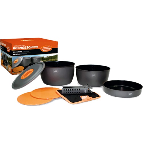 Esbit Hard Anodised Aluminium Non-Stick Cookset (9 piece)