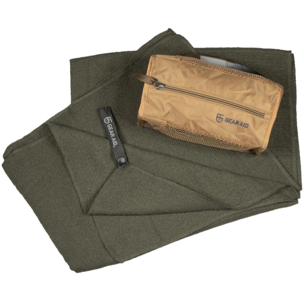 Gear Aid Microfibre Terry Towel OD Green L - Image 1