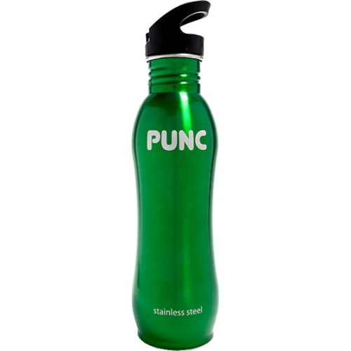 Punc Stainless Steel Curved Bottle - Green (750 ml)