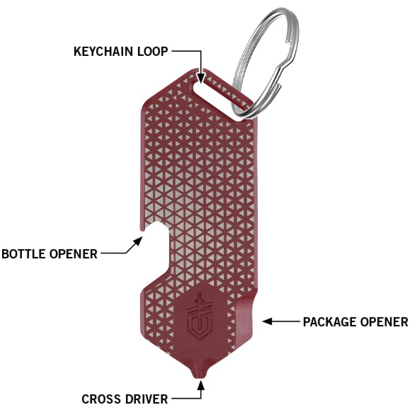 Gerber Shard DT Keychain Tool - Hex Drab Red - Image 1