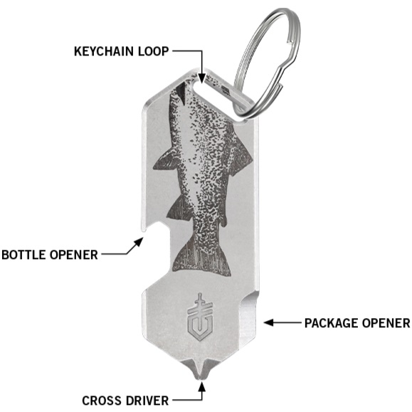 Gerber Shard DT Keychain Tool - Fish Silver - Image 1