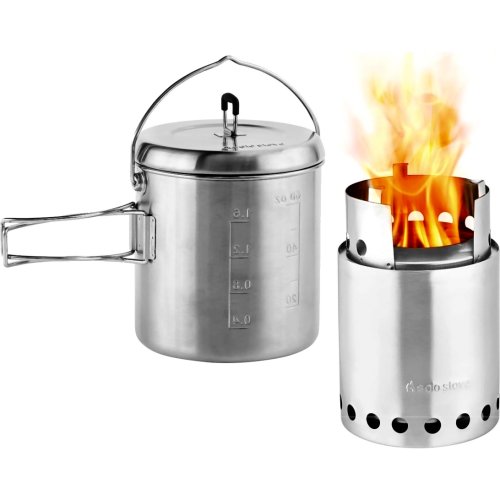 Solo Stove Titan Wood Burning Backpacking Stove and Pot 1800 Combo