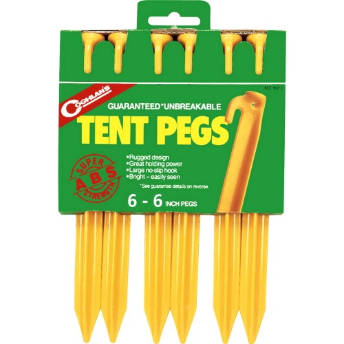Coghlan's ABS Plastic Tent Pegs 18 cm (6 Pack)