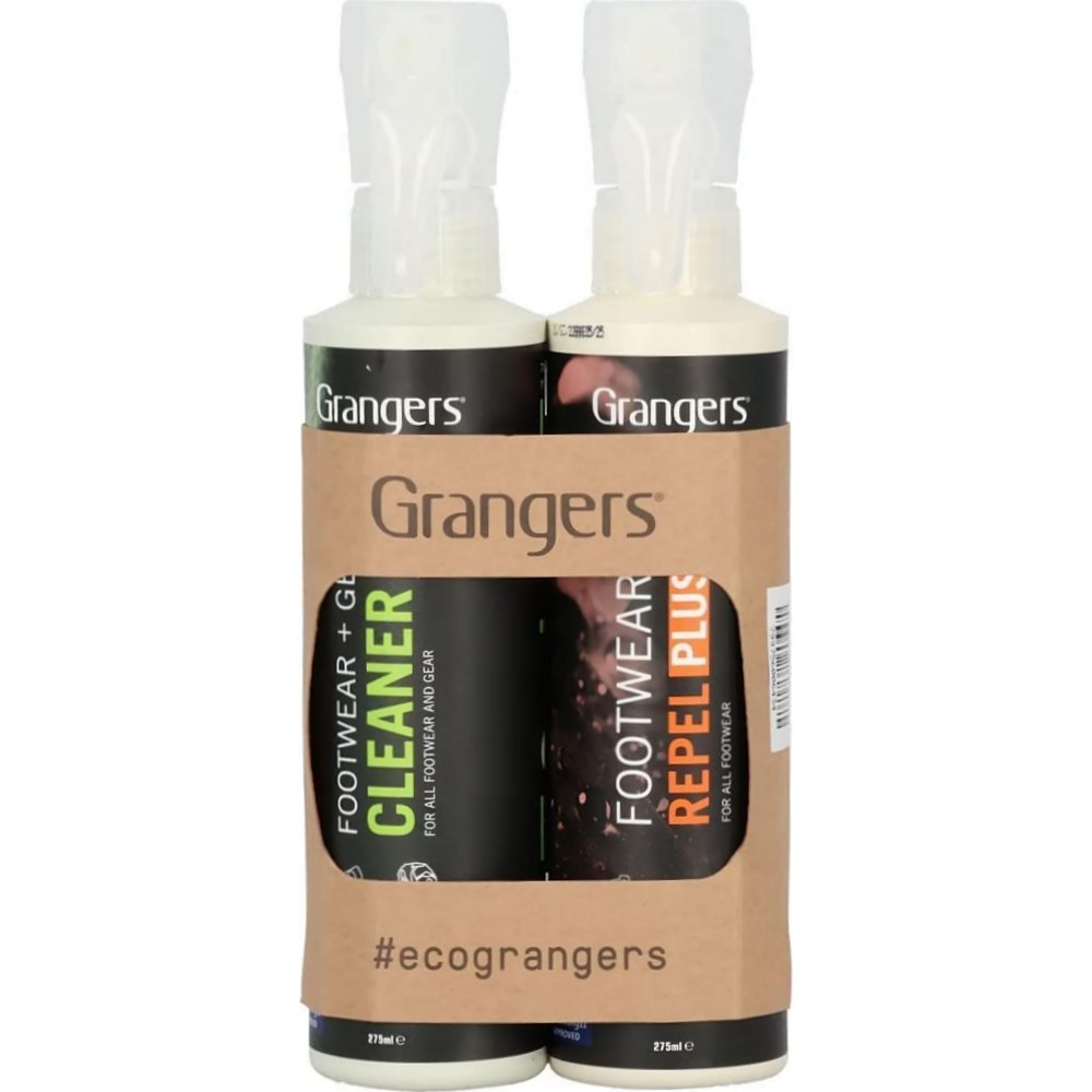 Grangers Footwear & Gear Cleaner and Footwear Repel Plus 275ml x 2