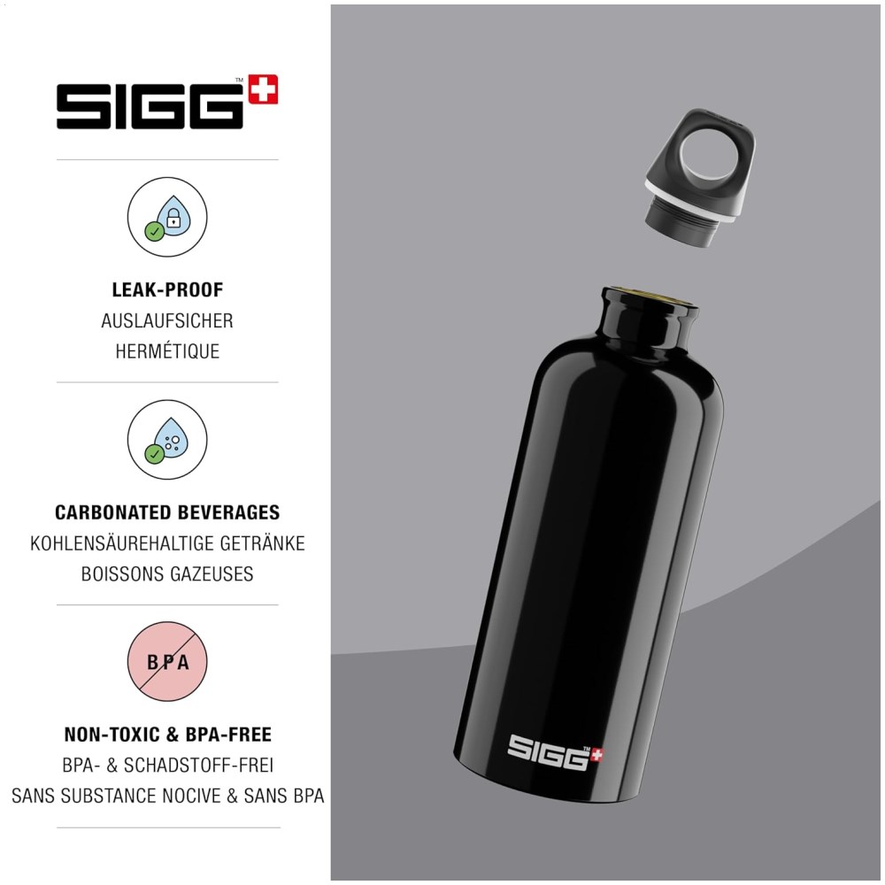 SIGG Traveller Water Bottle 1L (Black) - Image 1