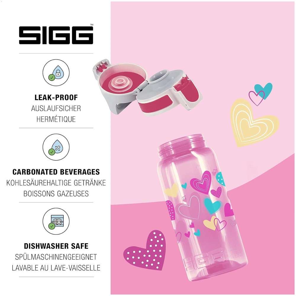 SIGG Viva One Water Bottle 500ml (Hearts) - Image 1