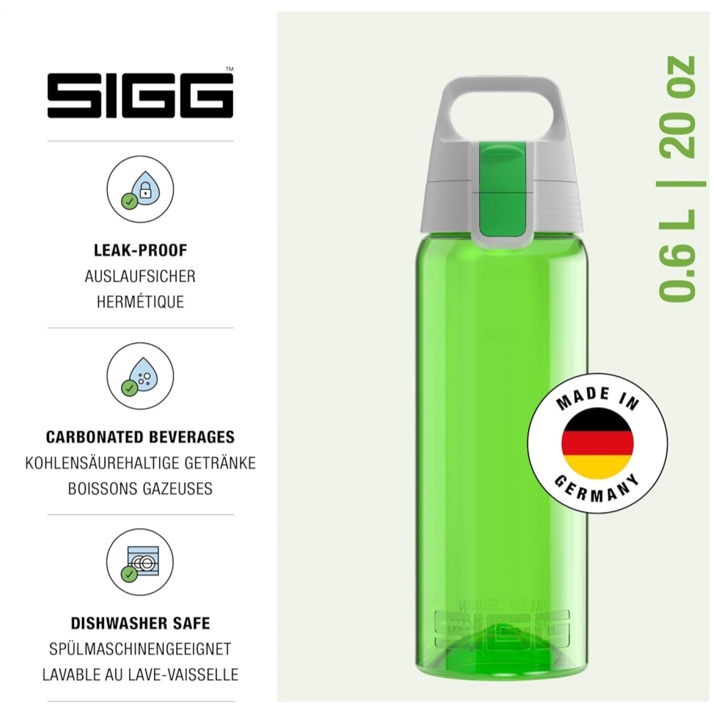 SIGG Total Colour ONE Water Bottle 600ml (Green) - Image 1