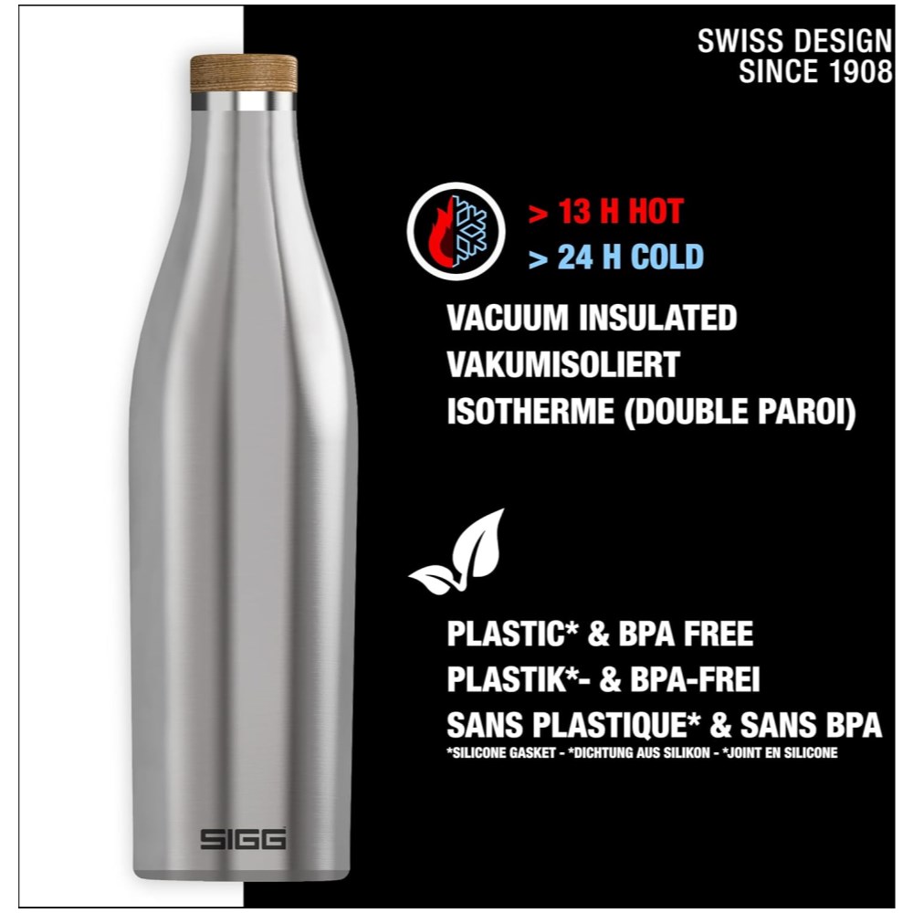 SIGG Meridian Bottle 500ml (Brushed Silver) - Image 2