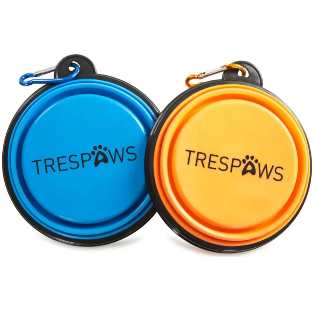 Trespaws Sippy Collapsible Dog Bowl - Set of 2 - Image 1