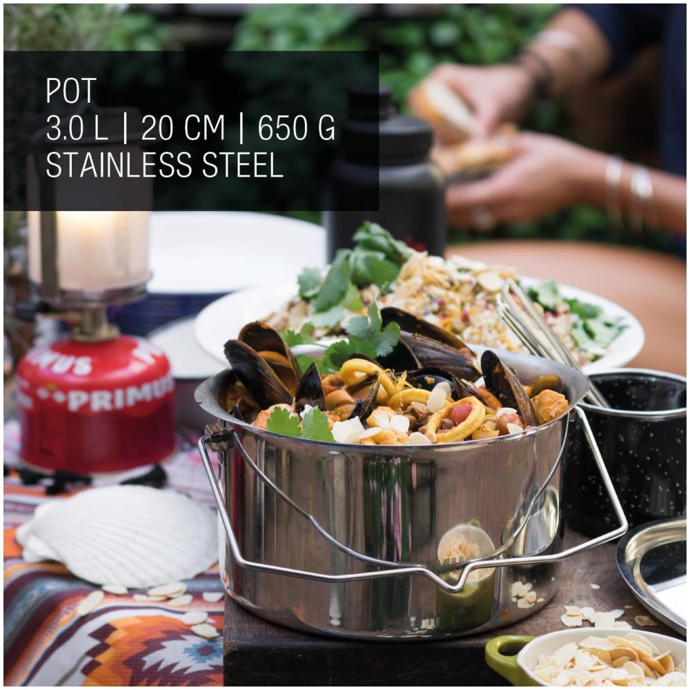 Primus CampFire Stainless Steel Cookset Large 3L (2 Piece) - Image 3