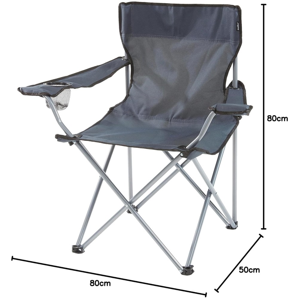 Summit Ashby Folding Chair - Grey - Image 1