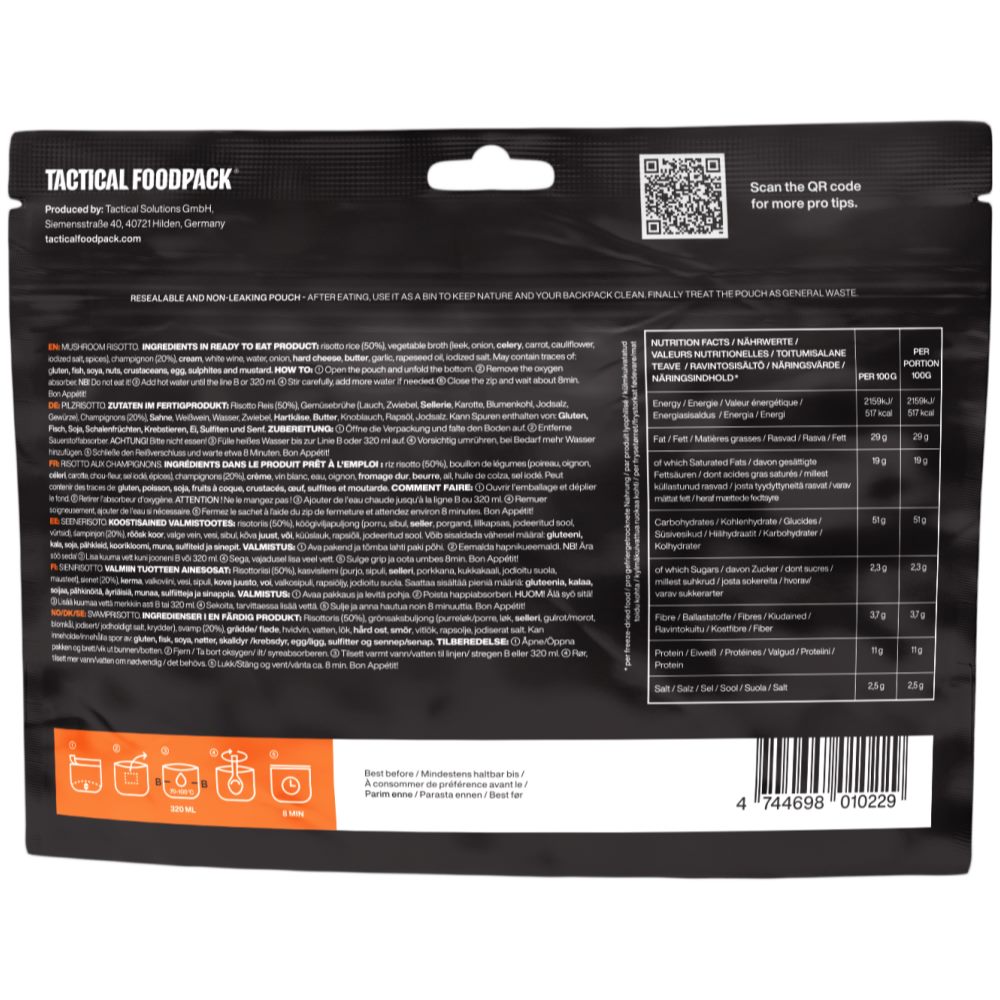 Tactical Foodpack Mushroom Risotto - Image 2