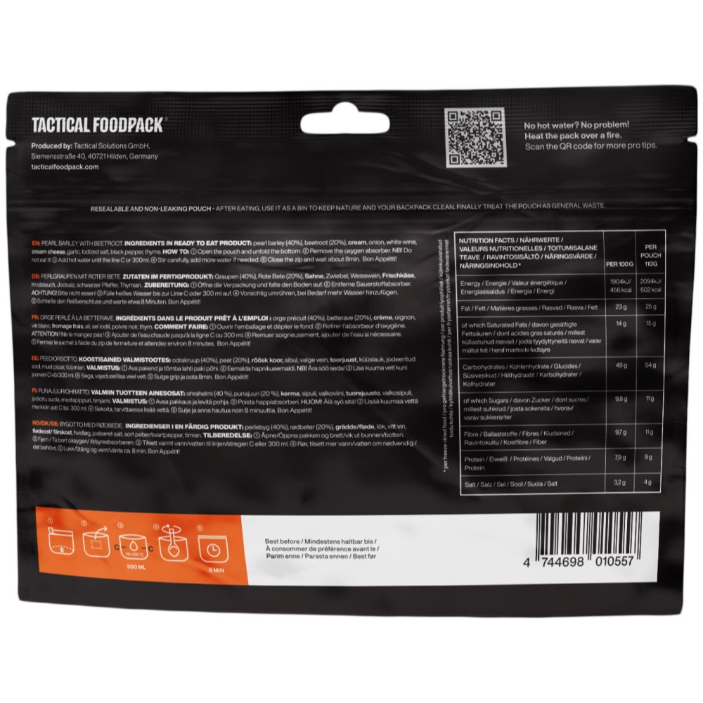 Tactical Foodpack Pearl Barley with Beetroot - Image 2