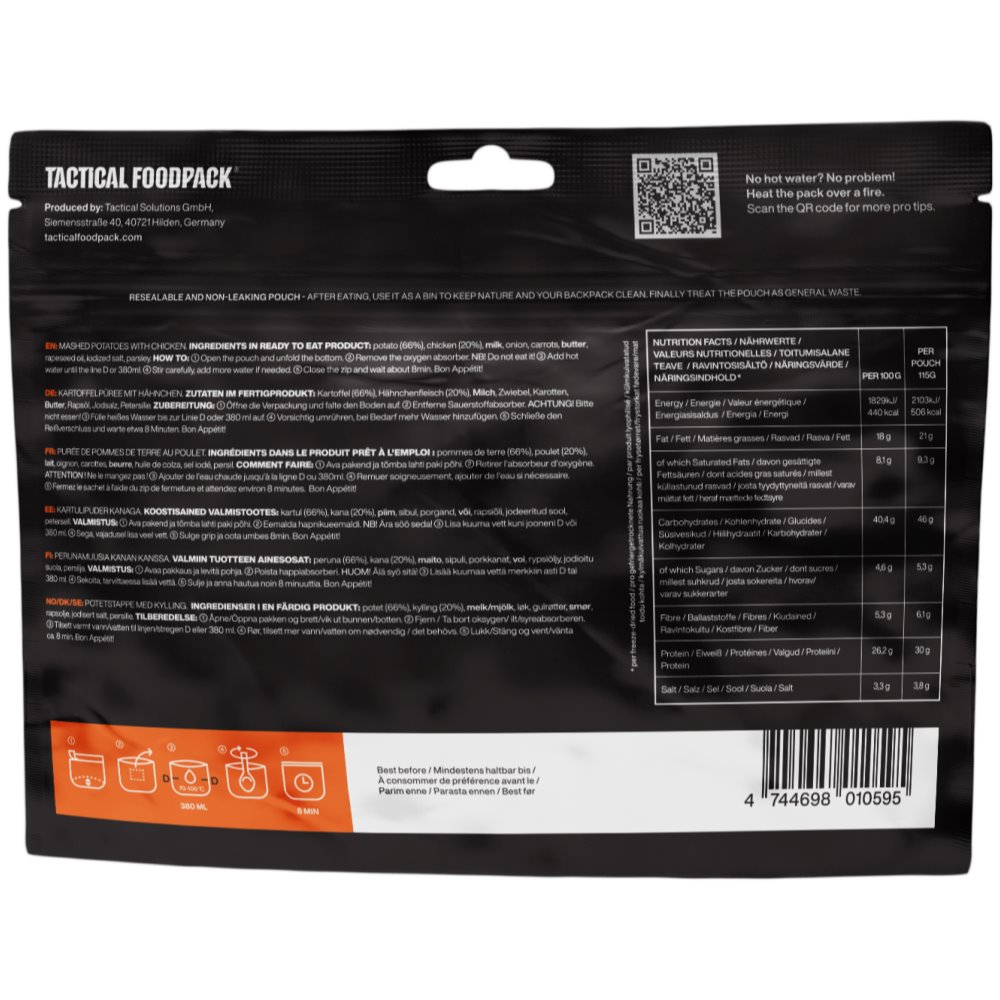 Tactical Foodpack Mashed Potatoes with Chicken - Image 2