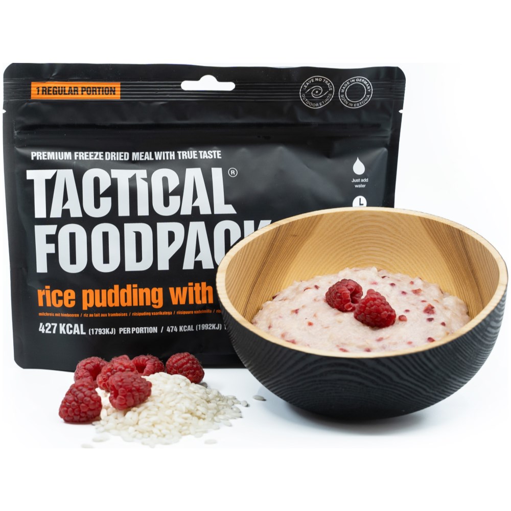 Tactical Foodpack Rice Pudding with Raspberries