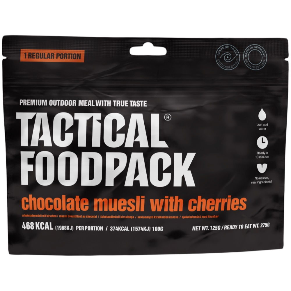 Tactical Foodpack Chocolate Muesli with Chrerries - Image 1