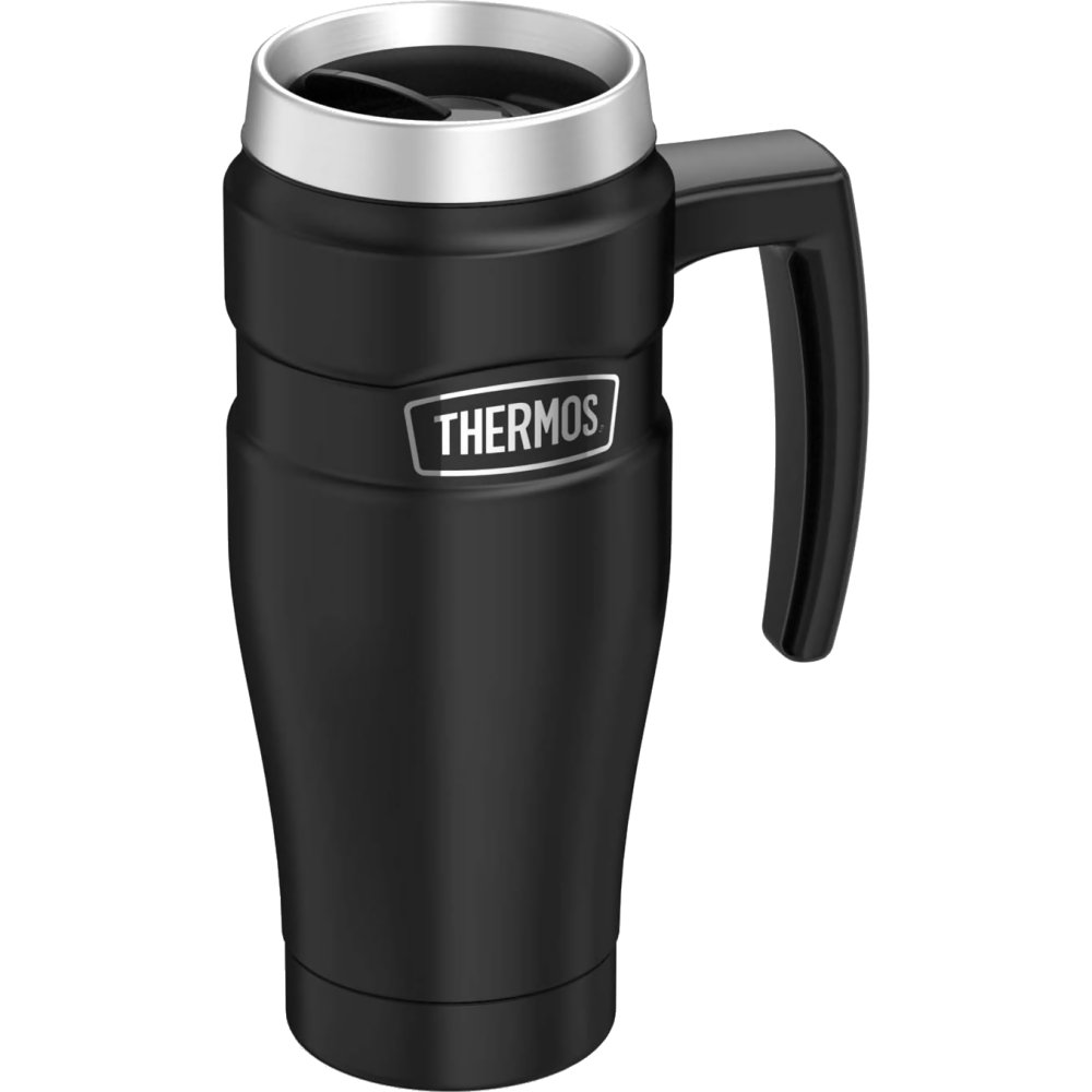 Thermos Stainless Steel King Travel Mug - Matt Black (470 ml) (Thermos 101834)