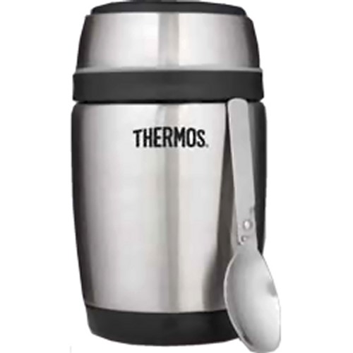 Thermos Stainless Steel Barrel Food Jar with Spoon 470ml