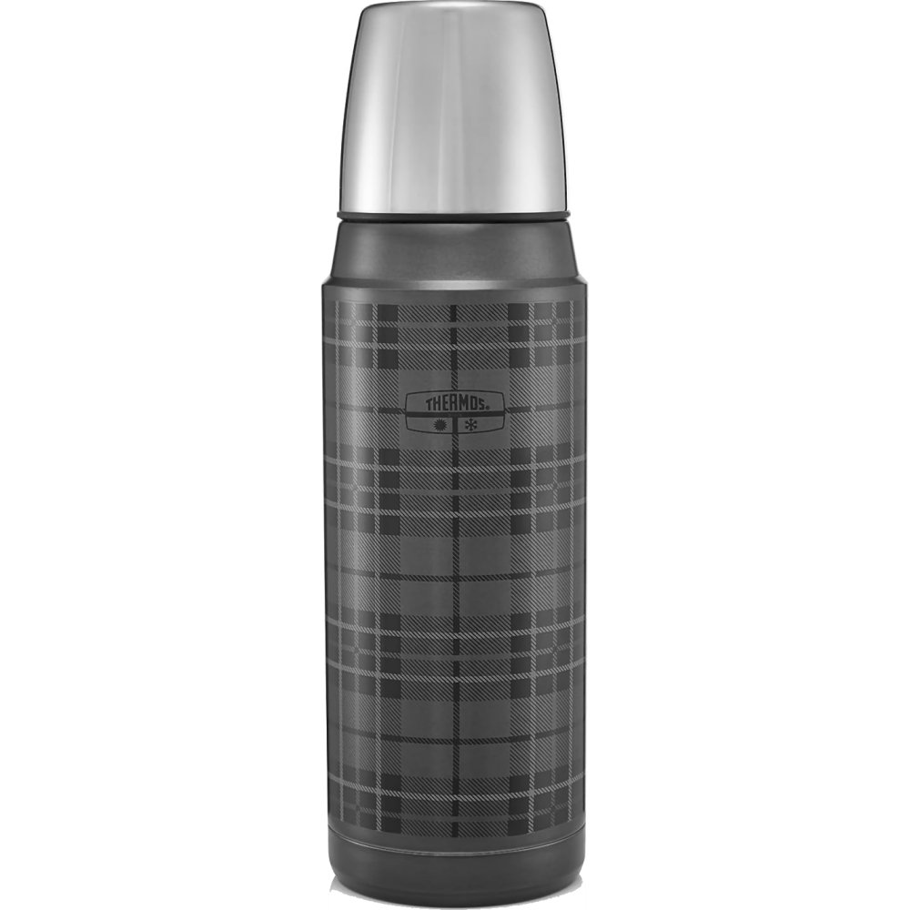 Thermos Stainless Steel Vacuum Flask - 470 ml (Grey Tartan) (Thermos 200065)