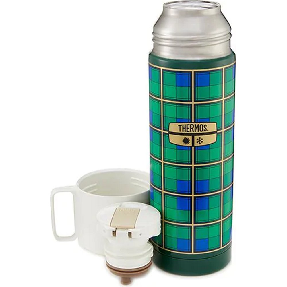 Thermos The Revival Flask 500ml (Green Tartan) - Image 1