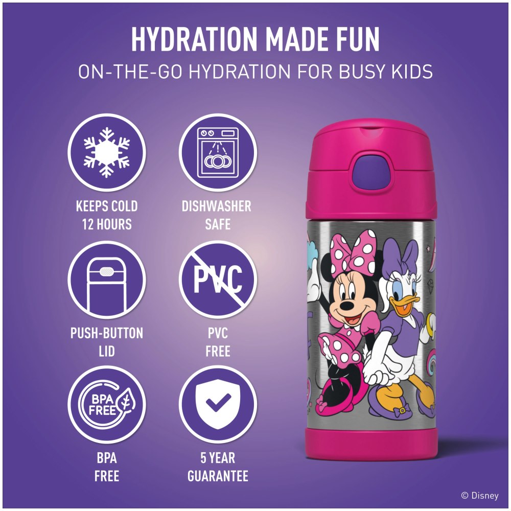 Disney Funtainer Bottle 355ml Minnie and Daisy - Image 5