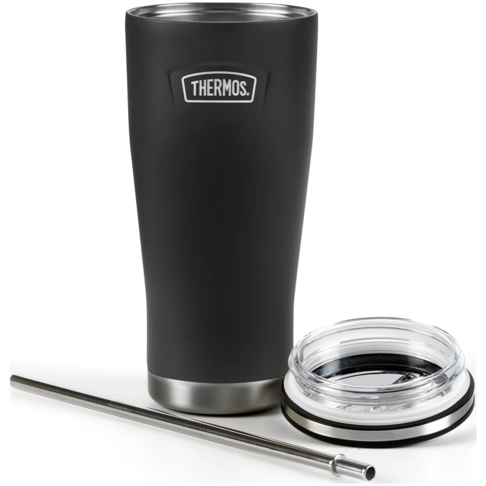Thermos Icon Series Cold Cup Tumbler with Straw 710ml (Granite Black) - Image 1