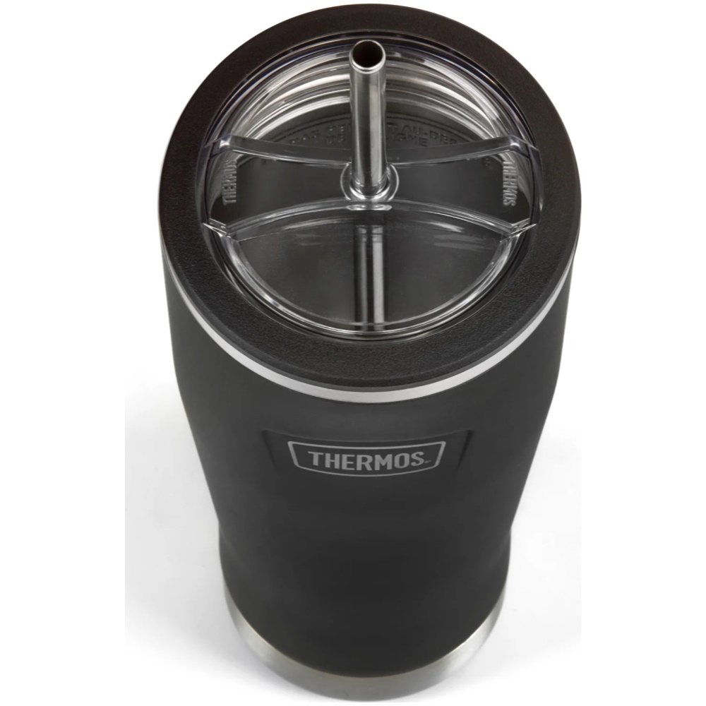 Thermos Icon Series Cold Cup Tumbler with Straw 710ml (Granite Black) - Image 3