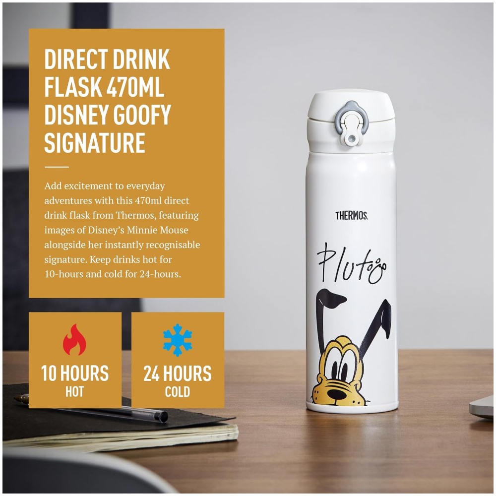 Disney Signature Direct Drink Flask 470ml Pluto - Image 2
