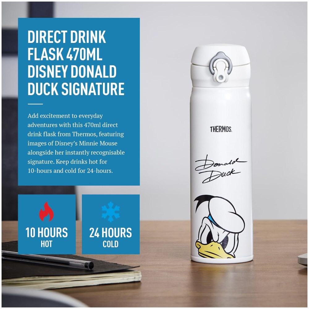 Disney Signature Direct Drink Flask 470ml Donald Duck - Image 2